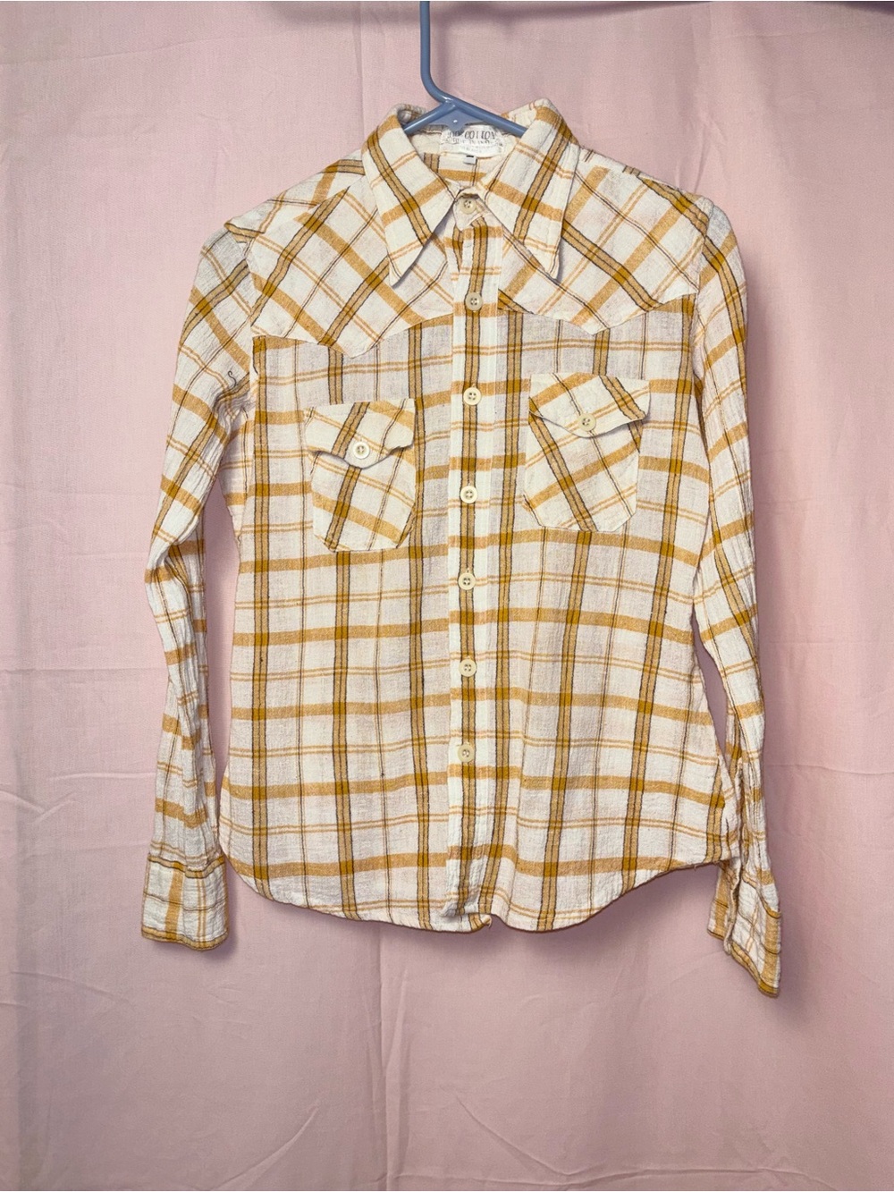 1970s Deadstock Indian Cotton Button Up Blouse